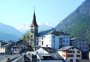 Visp Altstadt mit Mischabelgruppe